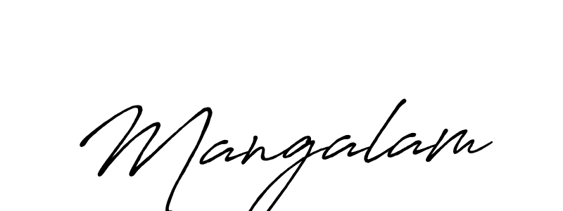 How to make Mangalam signature? Antro_Vectra_Bolder is a professional autograph style. Create handwritten signature for Mangalam name. Mangalam signature style 7 images and pictures png