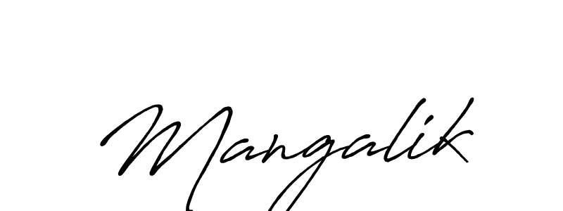 Mangalik stylish signature style. Best Handwritten Sign (Antro_Vectra_Bolder) for my name. Handwritten Signature Collection Ideas for my name Mangalik. Mangalik signature style 7 images and pictures png