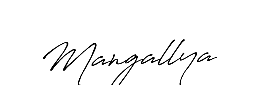 Make a beautiful signature design for name Mangallya. With this signature (Antro_Vectra_Bolder) style, you can create a handwritten signature for free. Mangallya signature style 7 images and pictures png