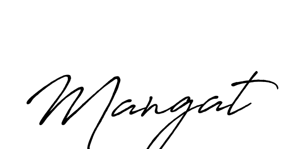 Design your own signature with our free online signature maker. With this signature software, you can create a handwritten (Antro_Vectra_Bolder) signature for name Mangat. Mangat signature style 7 images and pictures png