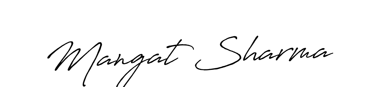 Make a beautiful signature design for name Mangat Sharma. Use this online signature maker to create a handwritten signature for free. Mangat Sharma signature style 7 images and pictures png