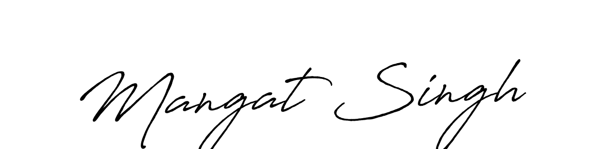 Make a beautiful signature design for name Mangat Singh. With this signature (Antro_Vectra_Bolder) style, you can create a handwritten signature for free. Mangat Singh signature style 7 images and pictures png