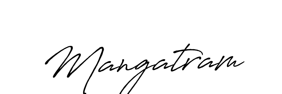 Design your own signature with our free online signature maker. With this signature software, you can create a handwritten (Antro_Vectra_Bolder) signature for name Mangatram. Mangatram signature style 7 images and pictures png
