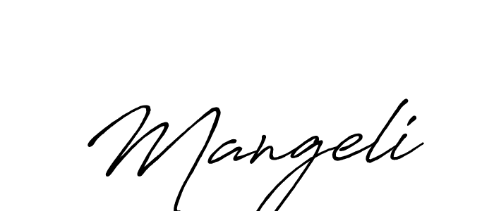 Use a signature maker to create a handwritten signature online. With this signature software, you can design (Antro_Vectra_Bolder) your own signature for name Mangeli. Mangeli signature style 7 images and pictures png