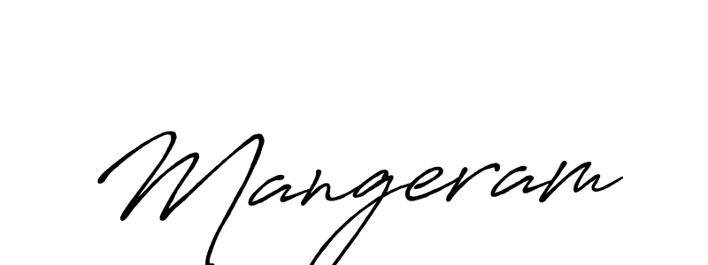 Use a signature maker to create a handwritten signature online. With this signature software, you can design (Antro_Vectra_Bolder) your own signature for name Mangeram. Mangeram signature style 7 images and pictures png