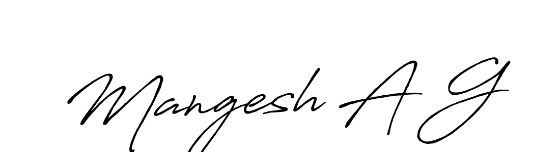 It looks lik you need a new signature style for name Mangesh A G. Design unique handwritten (Antro_Vectra_Bolder) signature with our free signature maker in just a few clicks. Mangesh A G signature style 7 images and pictures png