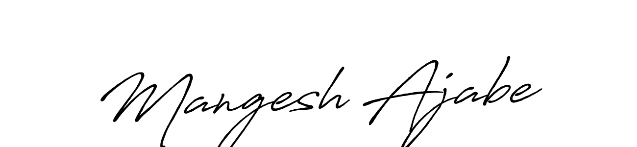 Make a beautiful signature design for name Mangesh Ajabe. With this signature (Antro_Vectra_Bolder) style, you can create a handwritten signature for free. Mangesh Ajabe signature style 7 images and pictures png