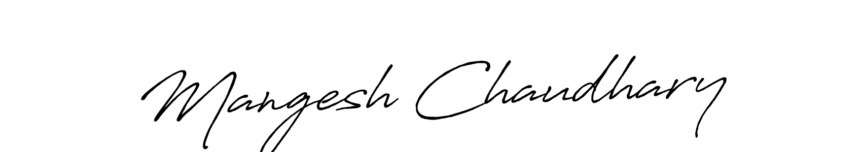 Mangesh Chaudhary stylish signature style. Best Handwritten Sign (Antro_Vectra_Bolder) for my name. Handwritten Signature Collection Ideas for my name Mangesh Chaudhary. Mangesh Chaudhary signature style 7 images and pictures png