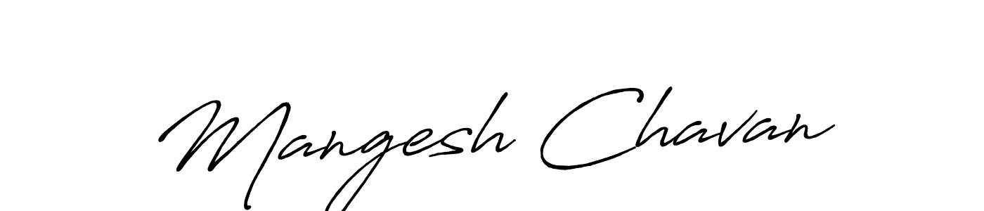 Also we have Mangesh Chavan name is the best signature style. Create professional handwritten signature collection using Antro_Vectra_Bolder autograph style. Mangesh Chavan signature style 7 images and pictures png