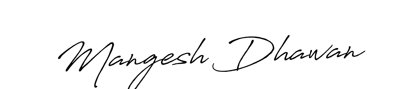 Mangesh Dhawan stylish signature style. Best Handwritten Sign (Antro_Vectra_Bolder) for my name. Handwritten Signature Collection Ideas for my name Mangesh Dhawan. Mangesh Dhawan signature style 7 images and pictures png