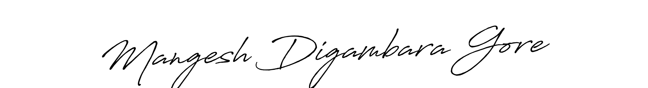 How to make Mangesh Digambara Gore name signature. Use Antro_Vectra_Bolder style for creating short signs online. This is the latest handwritten sign. Mangesh Digambara Gore signature style 7 images and pictures png