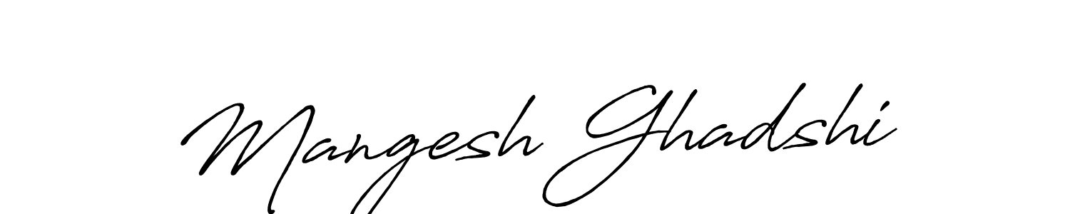 Mangesh Ghadshi stylish signature style. Best Handwritten Sign (Antro_Vectra_Bolder) for my name. Handwritten Signature Collection Ideas for my name Mangesh Ghadshi. Mangesh Ghadshi signature style 7 images and pictures png