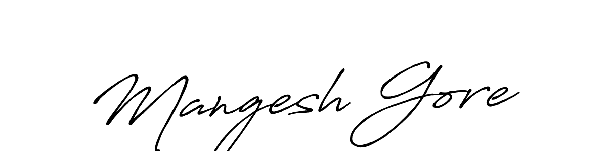 Make a short Mangesh Gore signature style. Manage your documents anywhere anytime using Antro_Vectra_Bolder. Create and add eSignatures, submit forms, share and send files easily. Mangesh Gore signature style 7 images and pictures png