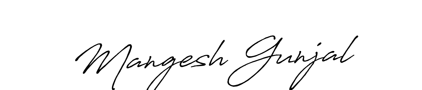 Make a short Mangesh Gunjal signature style. Manage your documents anywhere anytime using Antro_Vectra_Bolder. Create and add eSignatures, submit forms, share and send files easily. Mangesh Gunjal signature style 7 images and pictures png