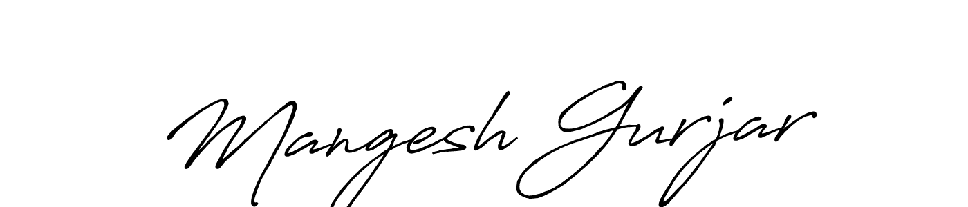 Use a signature maker to create a handwritten signature online. With this signature software, you can design (Antro_Vectra_Bolder) your own signature for name Mangesh Gurjar. Mangesh Gurjar signature style 7 images and pictures png
