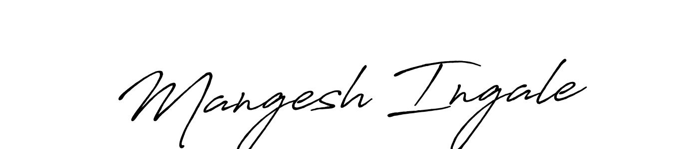 Design your own signature with our free online signature maker. With this signature software, you can create a handwritten (Antro_Vectra_Bolder) signature for name Mangesh Ingale. Mangesh Ingale signature style 7 images and pictures png