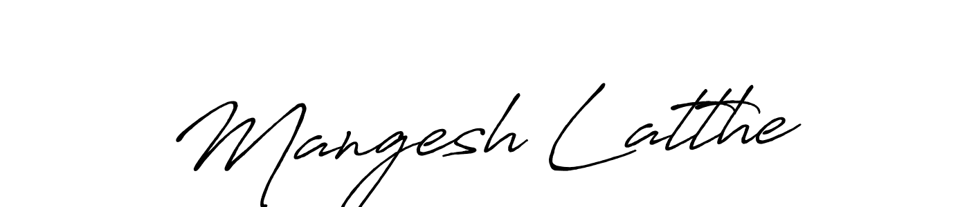 Also we have Mangesh Latthe name is the best signature style. Create professional handwritten signature collection using Antro_Vectra_Bolder autograph style. Mangesh Latthe signature style 7 images and pictures png