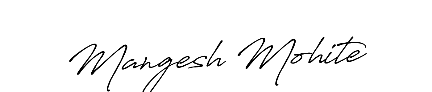 How to Draw Mangesh Mohite signature style? Antro_Vectra_Bolder is a latest design signature styles for name Mangesh Mohite. Mangesh Mohite signature style 7 images and pictures png