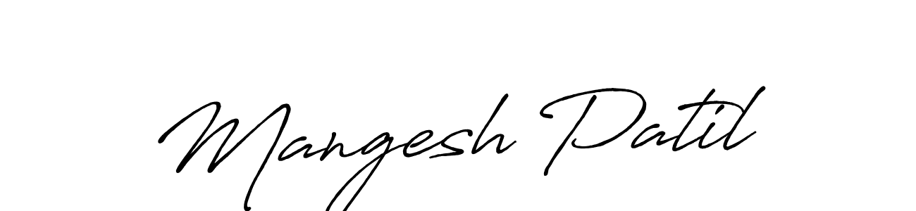 Mangesh Patil stylish signature style. Best Handwritten Sign (Antro_Vectra_Bolder) for my name. Handwritten Signature Collection Ideas for my name Mangesh Patil. Mangesh Patil signature style 7 images and pictures png