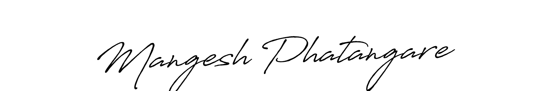Design your own signature with our free online signature maker. With this signature software, you can create a handwritten (Antro_Vectra_Bolder) signature for name Mangesh Phatangare. Mangesh Phatangare signature style 7 images and pictures png
