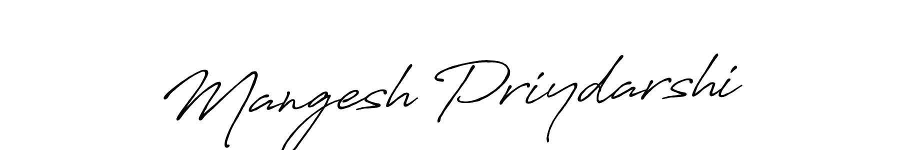 Mangesh Priydarshi stylish signature style. Best Handwritten Sign (Antro_Vectra_Bolder) for my name. Handwritten Signature Collection Ideas for my name Mangesh Priydarshi. Mangesh Priydarshi signature style 7 images and pictures png