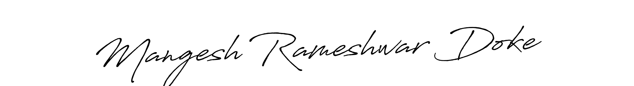 if you are searching for the best signature style for your name Mangesh Rameshwar Doke. so please give up your signature search. here we have designed multiple signature styles  using Antro_Vectra_Bolder. Mangesh Rameshwar Doke signature style 7 images and pictures png