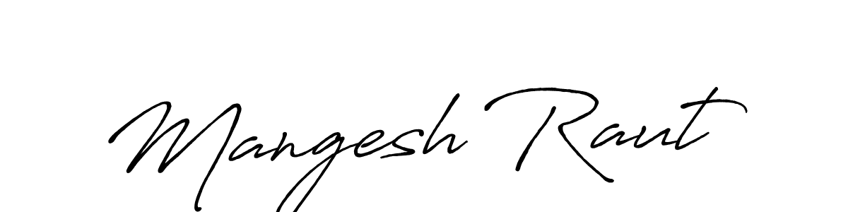 How to Draw Mangesh Raut signature style? Antro_Vectra_Bolder is a latest design signature styles for name Mangesh Raut. Mangesh Raut signature style 7 images and pictures png