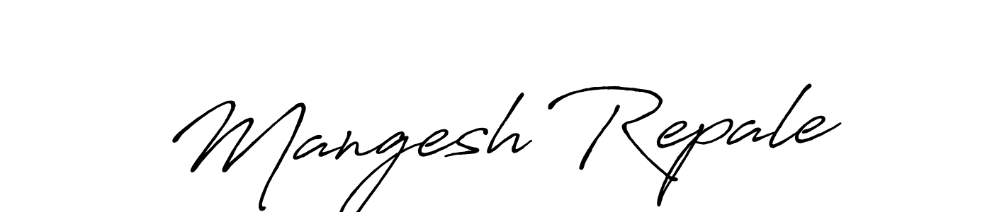 Create a beautiful signature design for name Mangesh Repale. With this signature (Antro_Vectra_Bolder) fonts, you can make a handwritten signature for free. Mangesh Repale signature style 7 images and pictures png