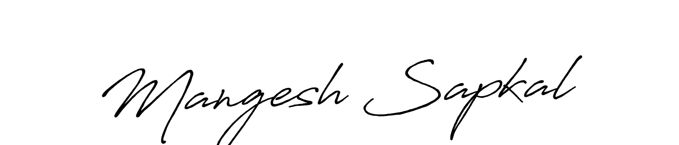 How to Draw Mangesh Sapkal signature style? Antro_Vectra_Bolder is a latest design signature styles for name Mangesh Sapkal. Mangesh Sapkal signature style 7 images and pictures png