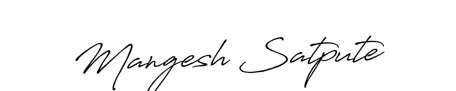 How to make Mangesh Satpute signature? Antro_Vectra_Bolder is a professional autograph style. Create handwritten signature for Mangesh Satpute name. Mangesh Satpute signature style 7 images and pictures png