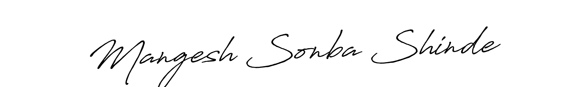 Make a beautiful signature design for name Mangesh Sonba Shinde. With this signature (Antro_Vectra_Bolder) style, you can create a handwritten signature for free. Mangesh Sonba Shinde signature style 7 images and pictures png
