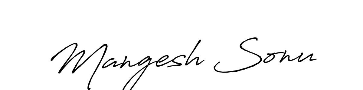 Also You can easily find your signature by using the search form. We will create Mangesh Sonu name handwritten signature images for you free of cost using Antro_Vectra_Bolder sign style. Mangesh Sonu signature style 7 images and pictures png