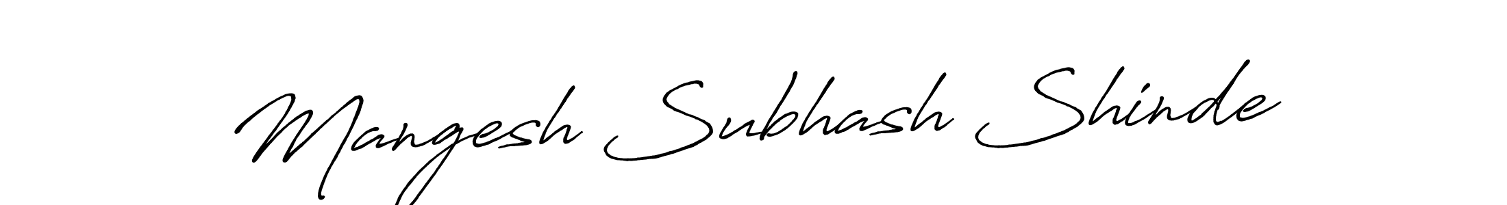 Create a beautiful signature design for name Mangesh Subhash Shinde. With this signature (Antro_Vectra_Bolder) fonts, you can make a handwritten signature for free. Mangesh Subhash Shinde signature style 7 images and pictures png