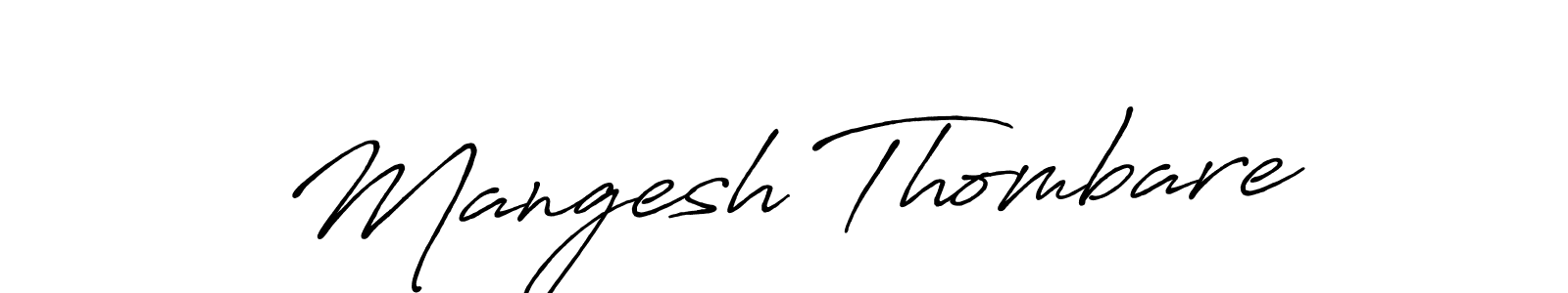 Create a beautiful signature design for name Mangesh Thombare. With this signature (Antro_Vectra_Bolder) fonts, you can make a handwritten signature for free. Mangesh Thombare signature style 7 images and pictures png