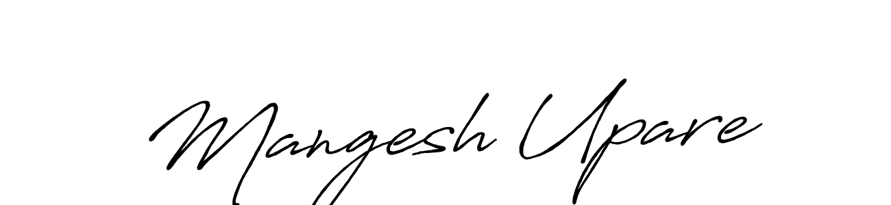 Antro_Vectra_Bolder is a professional signature style that is perfect for those who want to add a touch of class to their signature. It is also a great choice for those who want to make their signature more unique. Get Mangesh Upare name to fancy signature for free. Mangesh Upare signature style 7 images and pictures png