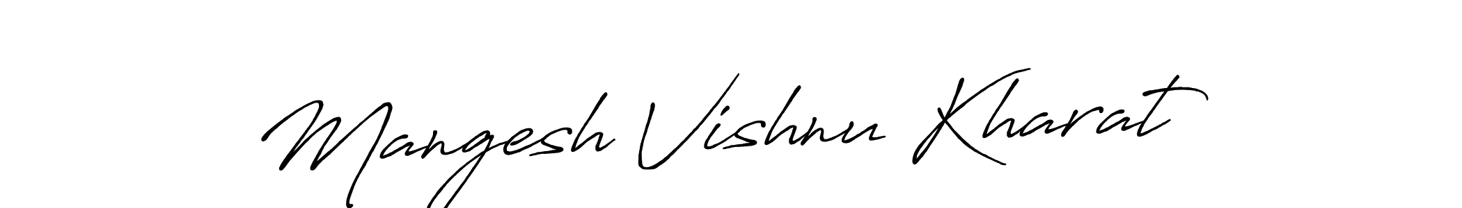 Make a beautiful signature design for name Mangesh Vishnu Kharat. With this signature (Antro_Vectra_Bolder) style, you can create a handwritten signature for free. Mangesh Vishnu Kharat signature style 7 images and pictures png