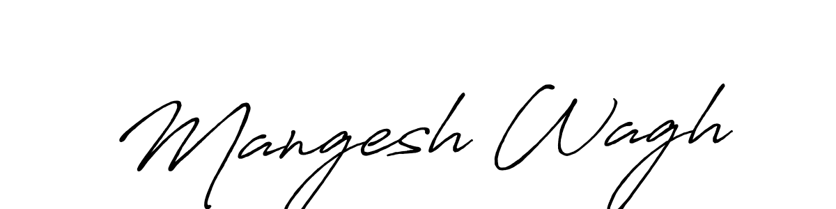 Create a beautiful signature design for name Mangesh Wagh. With this signature (Antro_Vectra_Bolder) fonts, you can make a handwritten signature for free. Mangesh Wagh signature style 7 images and pictures png