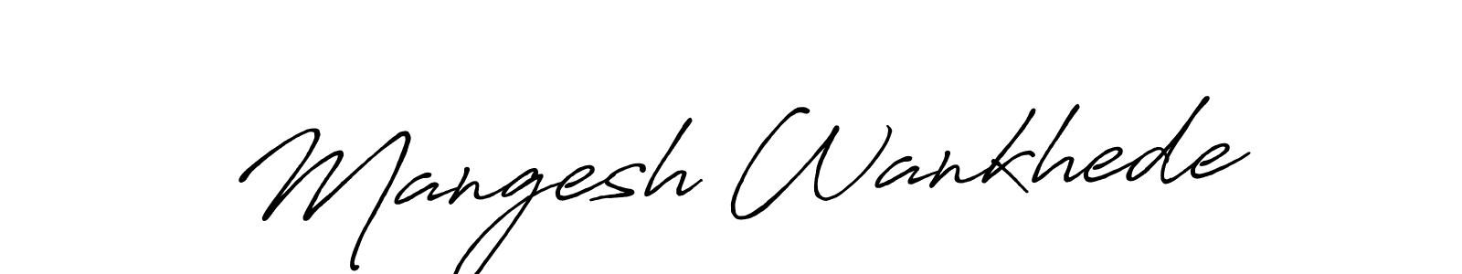 Also we have Mangesh Wankhede name is the best signature style. Create professional handwritten signature collection using Antro_Vectra_Bolder autograph style. Mangesh Wankhede signature style 7 images and pictures png