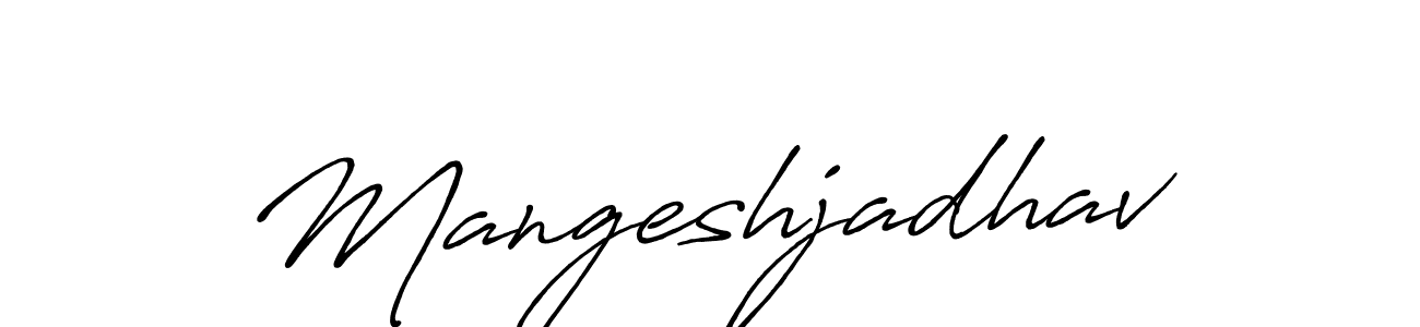 Make a beautiful signature design for name Mangeshjadhav. With this signature (Antro_Vectra_Bolder) style, you can create a handwritten signature for free. Mangeshjadhav signature style 7 images and pictures png