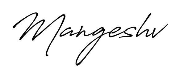 Discover how Mangeshv looks in an executive cursive font (Antro_Vectra_Bolder). Perfect for legal documents, invoices, and certificates. Mangeshv signature style 7 images and pictures png