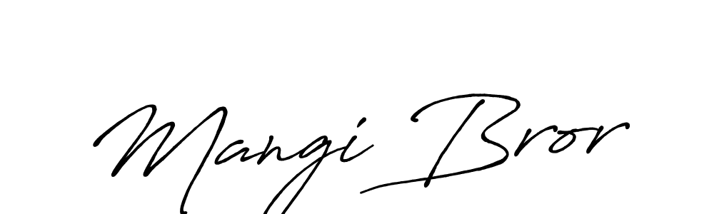 Also we have Mangi Bror name is the best signature style. Create professional handwritten signature collection using Antro_Vectra_Bolder autograph style. Mangi Bror signature style 7 images and pictures png