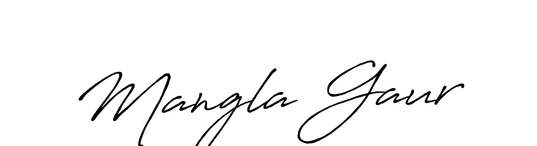 Mangla Gaur stylish signature style. Best Handwritten Sign (Antro_Vectra_Bolder) for my name. Handwritten Signature Collection Ideas for my name Mangla Gaur. Mangla Gaur signature style 7 images and pictures png