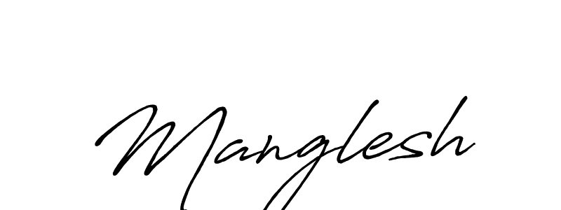 How to make Manglesh name signature. Use Antro_Vectra_Bolder style for creating short signs online. This is the latest handwritten sign. Manglesh signature style 7 images and pictures png