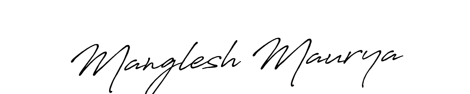 The best way (Antro_Vectra_Bolder) to make a short signature is to pick only two or three words in your name. The name Manglesh Maurya include a total of six letters. For converting this name. Manglesh Maurya signature style 7 images and pictures png