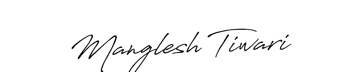 Create a beautiful signature design for name Manglesh Tiwari. With this signature (Antro_Vectra_Bolder) fonts, you can make a handwritten signature for free. Manglesh Tiwari signature style 7 images and pictures png