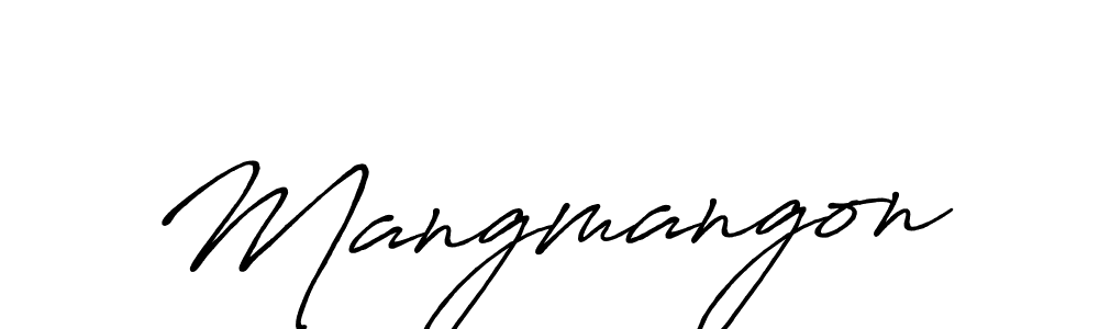 It looks lik you need a new signature style for name Mangmangon. Design unique handwritten (Antro_Vectra_Bolder) signature with our free signature maker in just a few clicks. Mangmangon signature style 7 images and pictures png