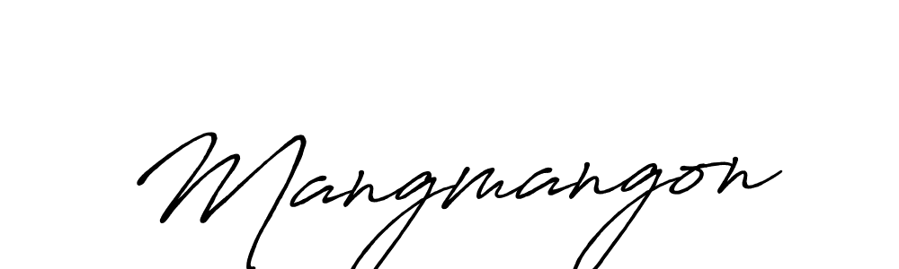 It looks lik you need a new signature style for name Mangmangon. Design unique handwritten (Antro_Vectra_Bolder) signature with our free signature maker in just a few clicks. Mangmangon signature style 7 images and pictures png