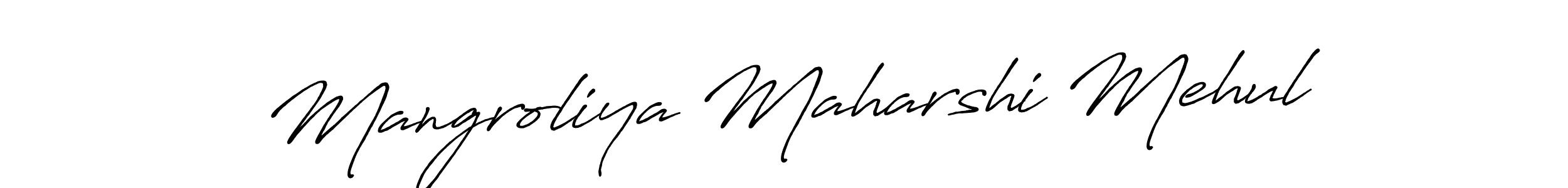 Similarly Antro_Vectra_Bolder is the best handwritten signature design. Signature creator online .You can use it as an online autograph creator for name Mangroliya Maharshi Mehul. Mangroliya Maharshi Mehul signature style 7 images and pictures png