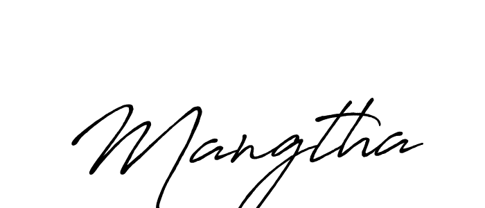 Design your own signature with our free online signature maker. With this signature software, you can create a handwritten (Antro_Vectra_Bolder) signature for name Mangtha. Mangtha signature style 7 images and pictures png