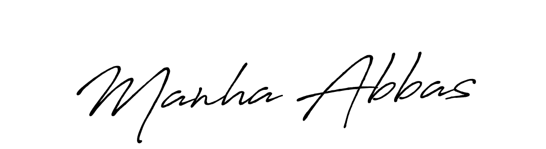 Also You can easily find your signature by using the search form. We will create Manha Abbas name handwritten signature images for you free of cost using Antro_Vectra_Bolder sign style. Manha Abbas signature style 7 images and pictures png